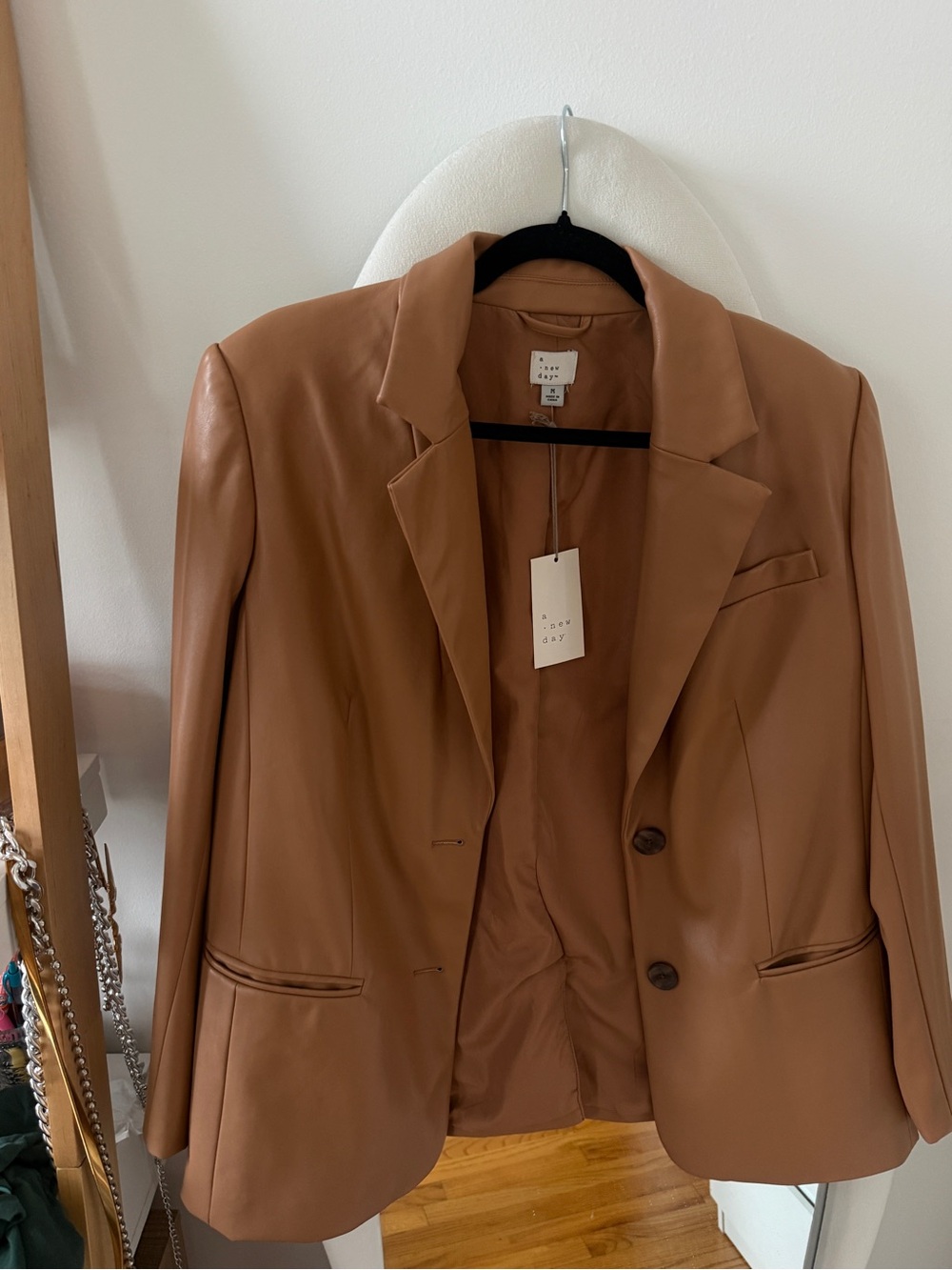 a new day Faux Leather Blazer in Camel - Picture 1 of 2